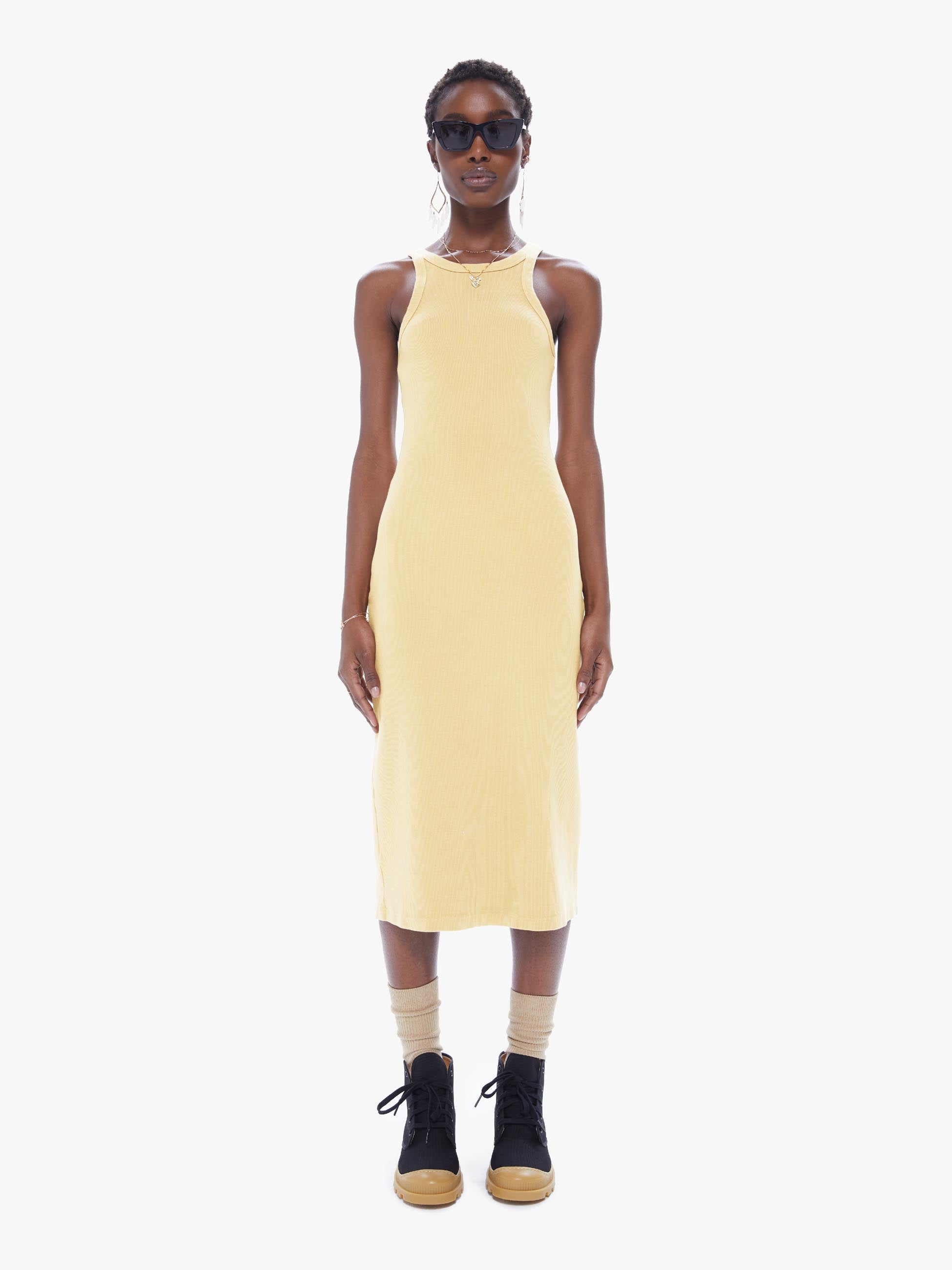 THE CHIN UPS MIDI DRESS - GOLDEN HAZE ...